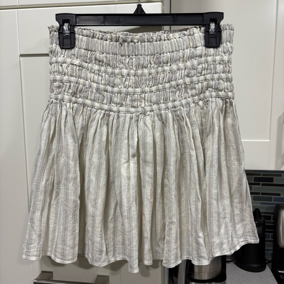 Madewell Smocked Pull-On Mini Skirt in Stripe - Picture 4 of 8